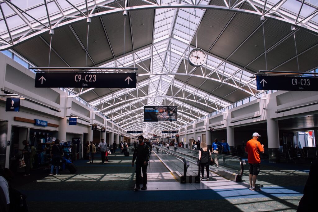 Security checkin gates at the airports
